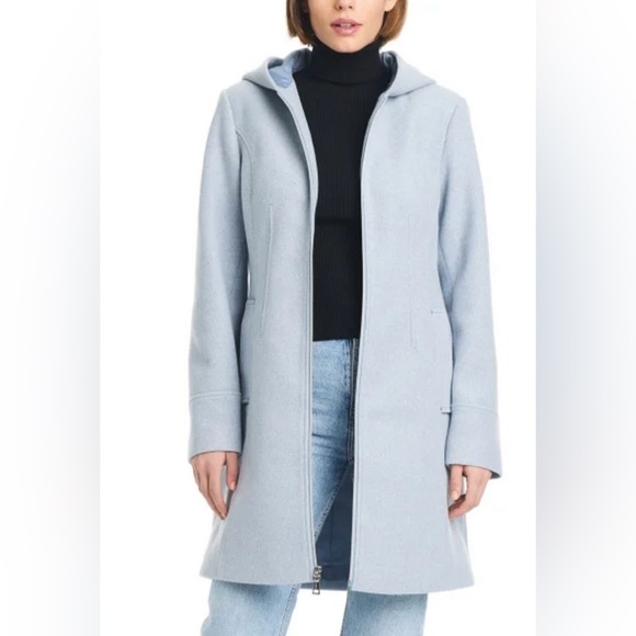 Vince Camuto NWT Women’s Hooded Full Zip Jacket XLWool Blend - Picture 2 of 12